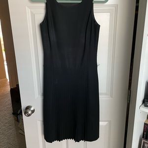 Theory black pleated dress